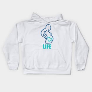 Pregnant Mother Pro Life Love Kids Hoodie